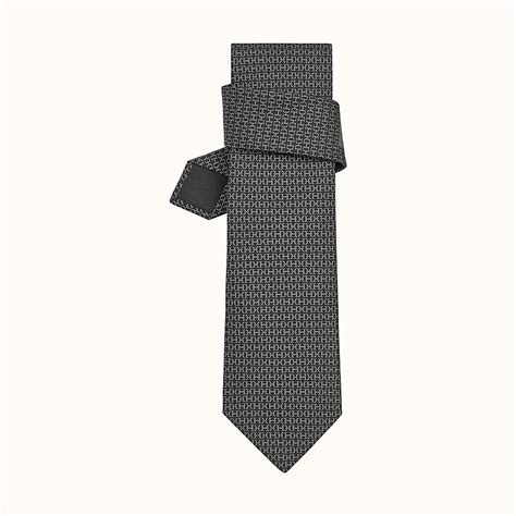 hermes tie timeless h embroidery